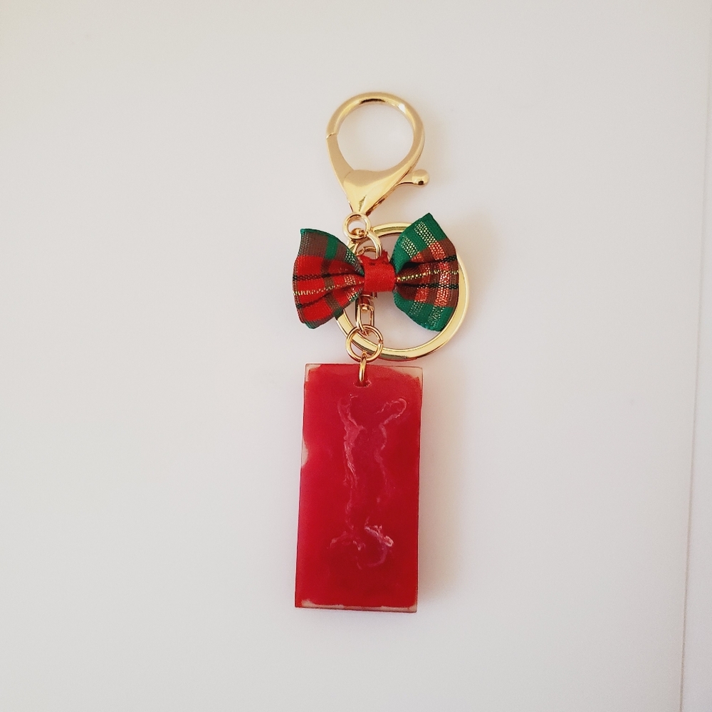 Holiday Bag Charm Key Ring NEW